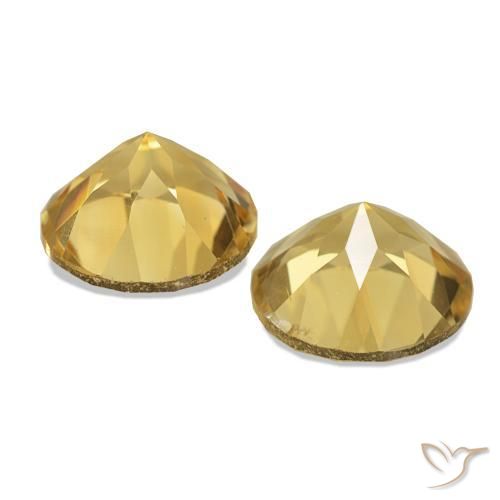 Gemme di Citrino Giallo dorato chiaro naturale da 2.23 ct, Taglio rotondo, VS