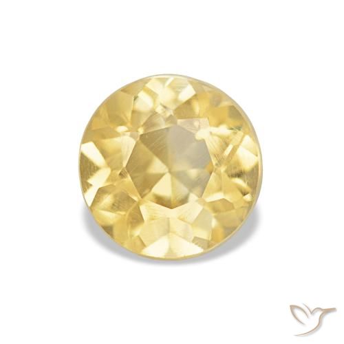 Citrino Giallo caldo naturale da 0.78 ct, Taglio rotondo, VS