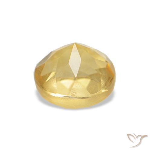 Citrino Giallo caldo naturale da 0.78 ct, Taglio rotondo, VS