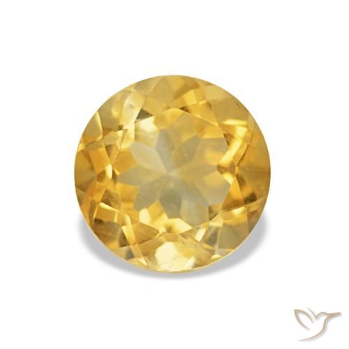 Citrino Oro naturale da 1.27 ct, Taglio rotondo, VS