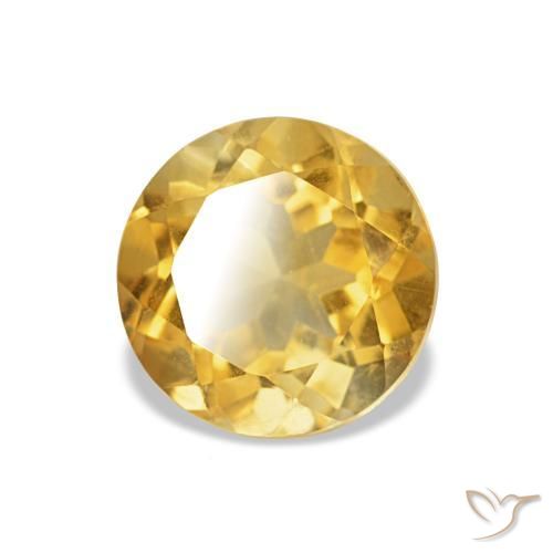 Citrino Oro naturale da 1.27 ct, Taglio rotondo, VS