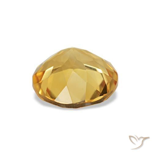 Citrino Giallo medio naturale da 1.57 ct, Taglio rotondo, VS