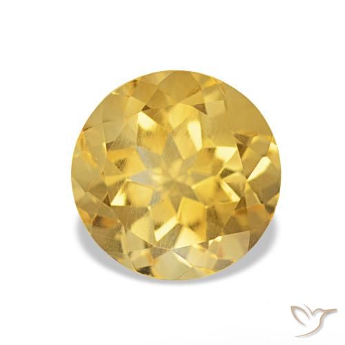 Citrino Giallo intenso naturale da 1.90 ct, Taglio rotondo, VS