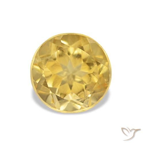1.32ct giallo oro Citrino, Rotondo, VVS-VS