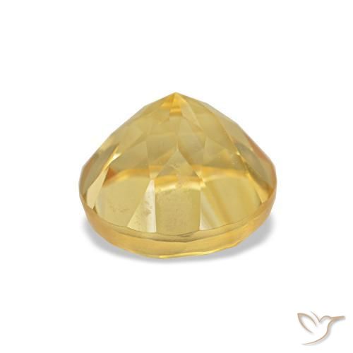 Citrino giallo oro naturale da 1.32 ct, Taglio rotondo, VVS-VS