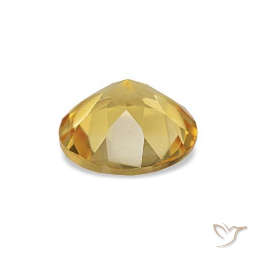 Citrino Giallo ricco naturale da 0.97 ct, Taglio rotondo, VVS-VS