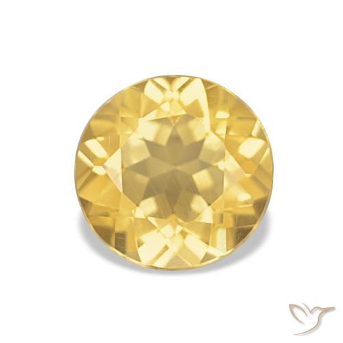 1.16ct Giallo ricco Citrino, Rotondo, VVS-VS