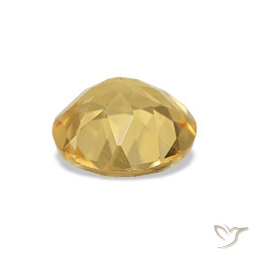 Citrino Giallo ricco naturale da 1.16 ct, Taglio rotondo, VVS-VS
