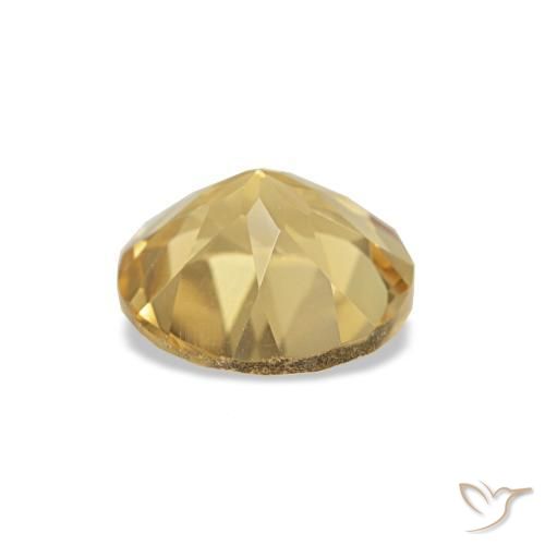 Citrino Oro medio naturale da 1.06 ct, Taglio rotondo, VVS-VS