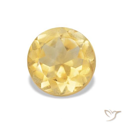 0.98ct Giallo medio Citrino, Rotondo, VS