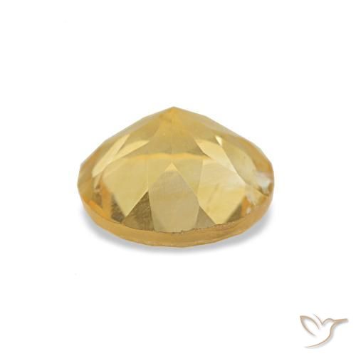 Citrino Giallo medio naturale da 0.98 ct, Taglio rotondo, VS