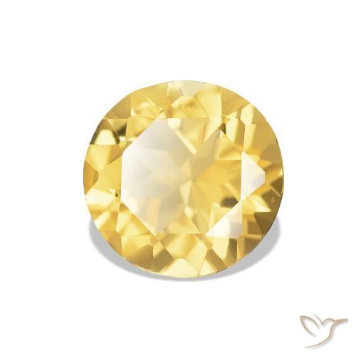 Citrino Dorato medio naturale da 0.95 ct, Taglio rotondo, VVS