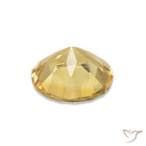 Citrino Dorato medio naturale da 0.95 ct, Taglio rotondo, VVS