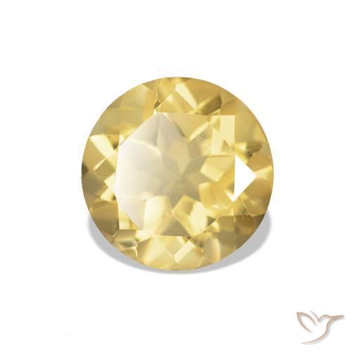 Citrino Giallo Toscana naturale da 1.14 ct, Taglio rotondo, VVS