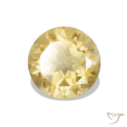 Citrino Oro medio naturale da 1.11 ct, Taglio rotondo, VVS