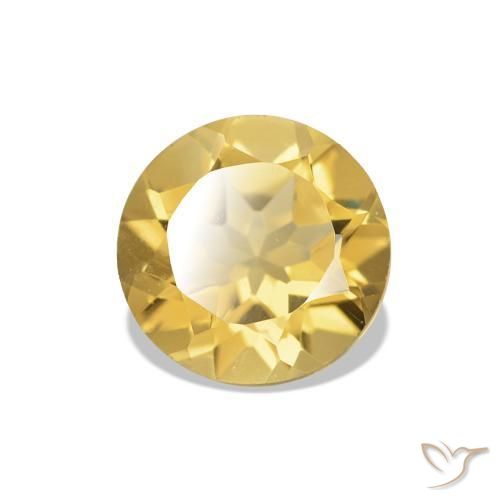 Citrino Oro naturale da 1.18 ct, Taglio rotondo, VVS