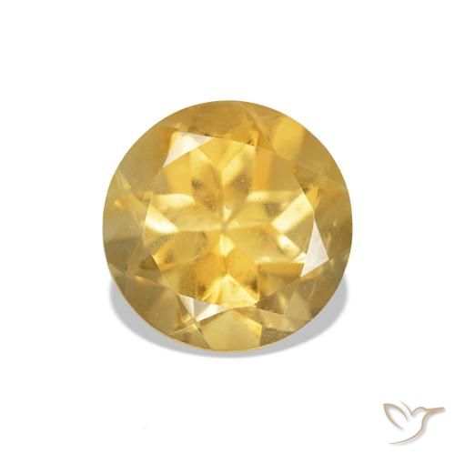 1.27ct Oro medio Citrino, Rotondo, VS