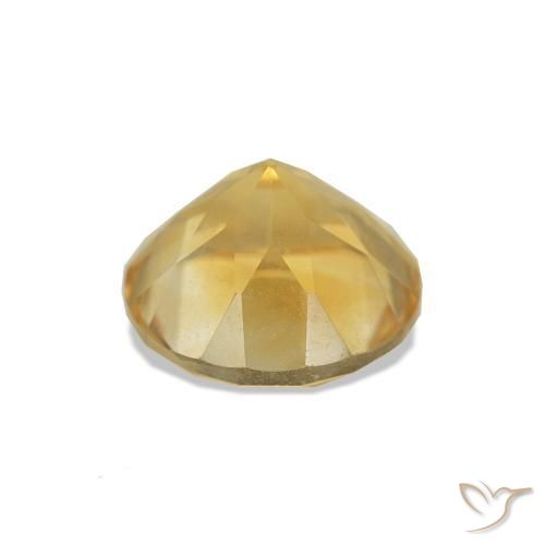 Citrino Oro medio naturale da 1.27 ct, Taglio rotondo, VS