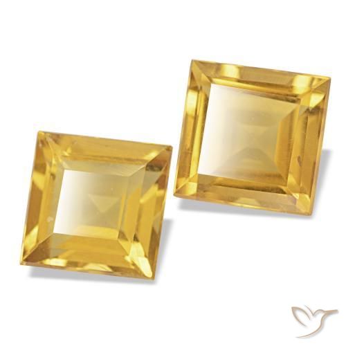 Gemme di Citrino Dorato naturale da 2.10 ct, Quadrato, VS