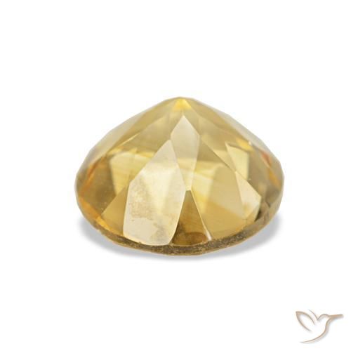 Citrino Oro chiaro naturale da 1.23 ct, Taglio rotondo, VS