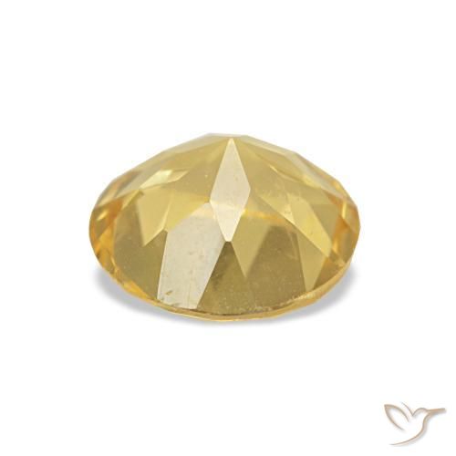 Citrino Giallo dorato chiaro naturale da 1.13 ct, Taglio rotondo, VS