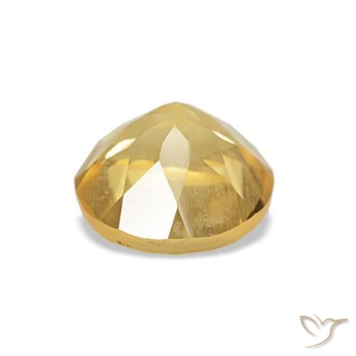 Citrino Giallo dorato chiaro naturale da 1.12 ct, Taglio rotondo, VS