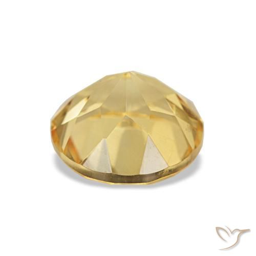 Citrino Giallo chiaro naturale da 1.29 ct, Taglio rotondo, VS