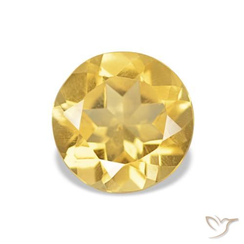 1.10ct Oro chiaro Citrino, Rotondo, VS