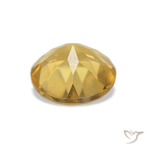 Citrino Oro chiaro naturale da 1.10 ct, Taglio rotondo, VS