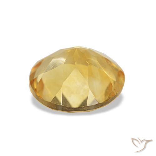 Citrino Dorato medio naturale da 1.19 ct, Taglio rotondo, VS