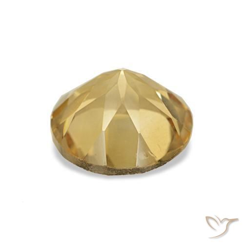 Citrino Giallo chiaro naturale da 1.16 ct, Taglio rotondo, VS