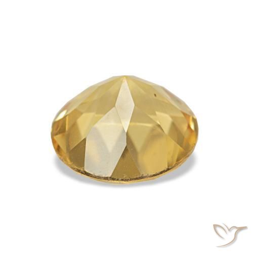 Citrino Oro chiaro naturale da 1.16 ct, Taglio rotondo, VVS-VS