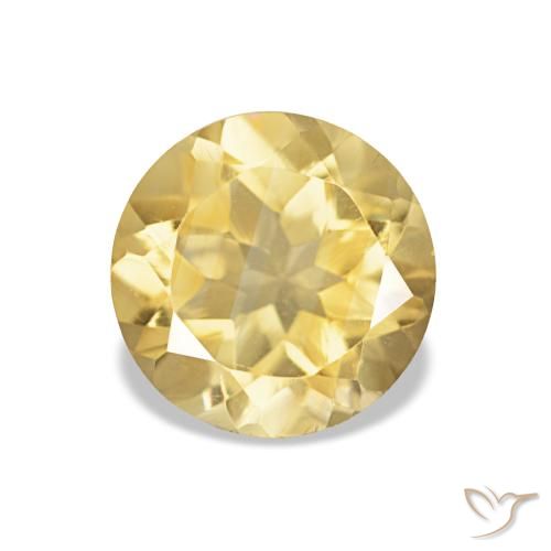 1.11ct Oro chiaro Citrino, Rotondo, VS