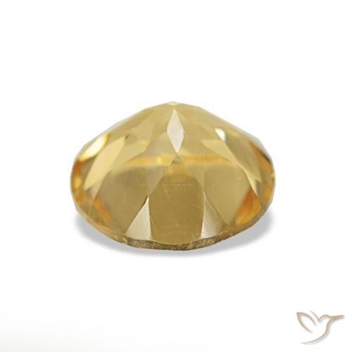 Citrino Oro chiaro naturale da 1.11 ct, Taglio rotondo, VS