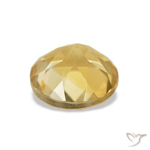 Citrino Giallo dorato chiaro naturale da 1.28 ct, Taglio rotondo, VS