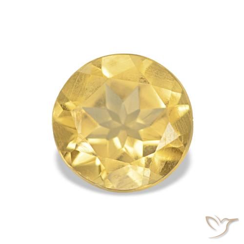 0.90ct Oro chiaro Citrino, Rotondo, VS