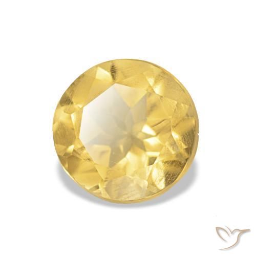 Citrino Oro chiaro naturale da 0.90 ct, Taglio rotondo, VS