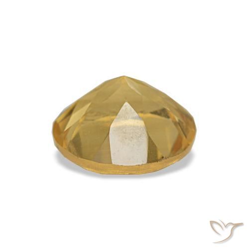 Citrino Oro chiaro naturale da 0.90 ct, Taglio rotondo, VS