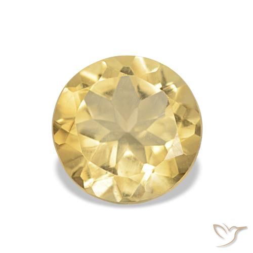 0.99ct Giallo chiaro Citrino Pietre preziose, Rotondo, VVS