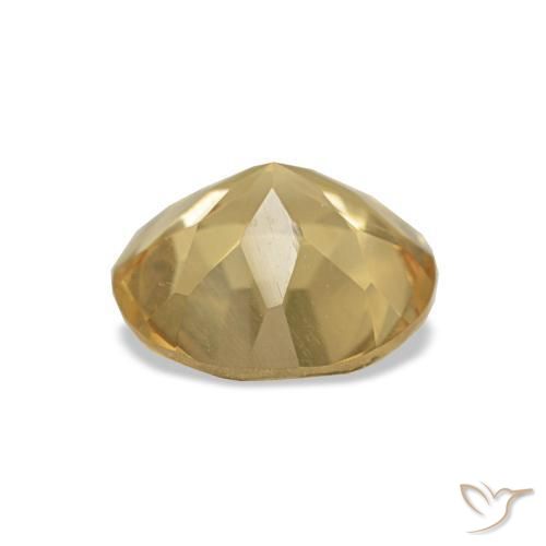 Citrino Giallo chiaro naturale da 0.99 ct, Taglio rotondo, VVS