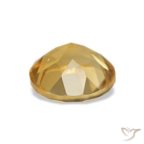 Citrino Oro chiaro naturale da 1.27 ct, Taglio rotondo, VS
