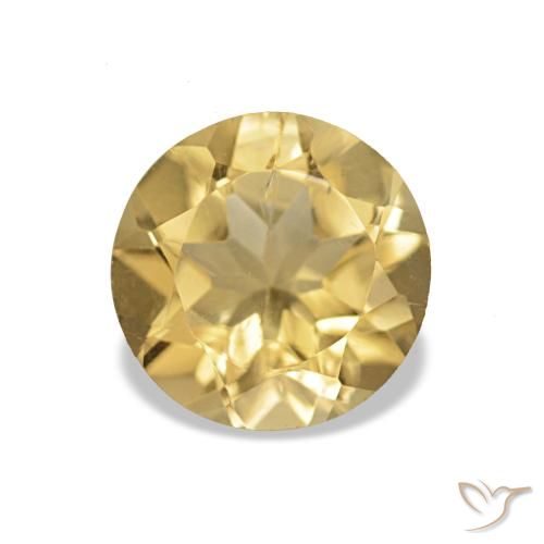 1.13ct Giallo dorato chiaro Citrino Pietre preziose, Rotondo, VS