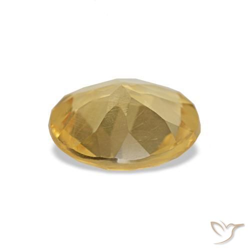 Citrino Giallo medio naturale da 0.98 ct, Taglio rotondo, VS