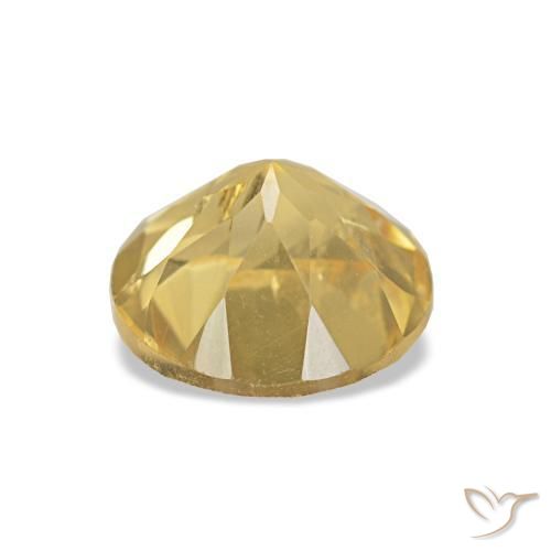 Citrino Giallo dorato chiaro naturale da 1.21 ct, Taglio rotondo, VS
