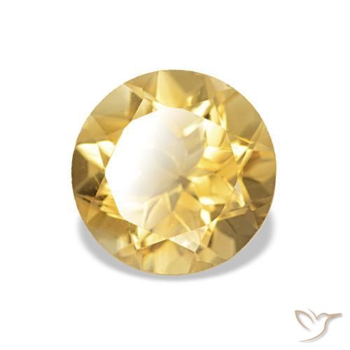 Citrino Dorato naturale da 1.17 ct, Taglio rotondo, VS