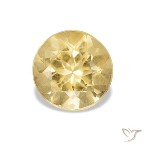 Citrino Oro chiaro naturale da 1.02 ct, Taglio rotondo, VS