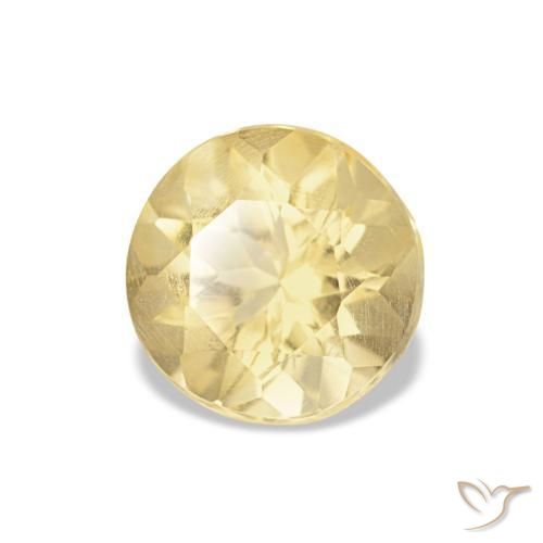 Citrino Oro chiaro naturale da 1.02 ct, Taglio rotondo, VS
