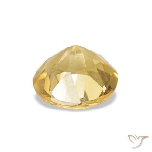 Citrino Oro chiaro naturale da 1.02 ct, Taglio rotondo, VS