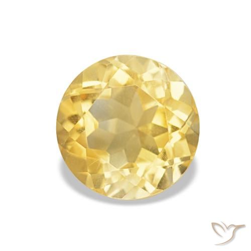 1.26ct Oro chiaro Citrino, Rotondo, VVS