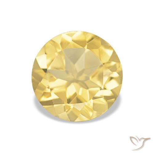 1.08ct Giallo dorato chiaro Citrino, Rotondo, VVS